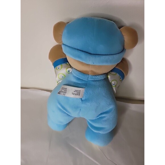 Fisher Price Baby's 1st First Teddy Bear 11" Blue Lovey Plush Toy Boy Rattle - Picture 8 of 16